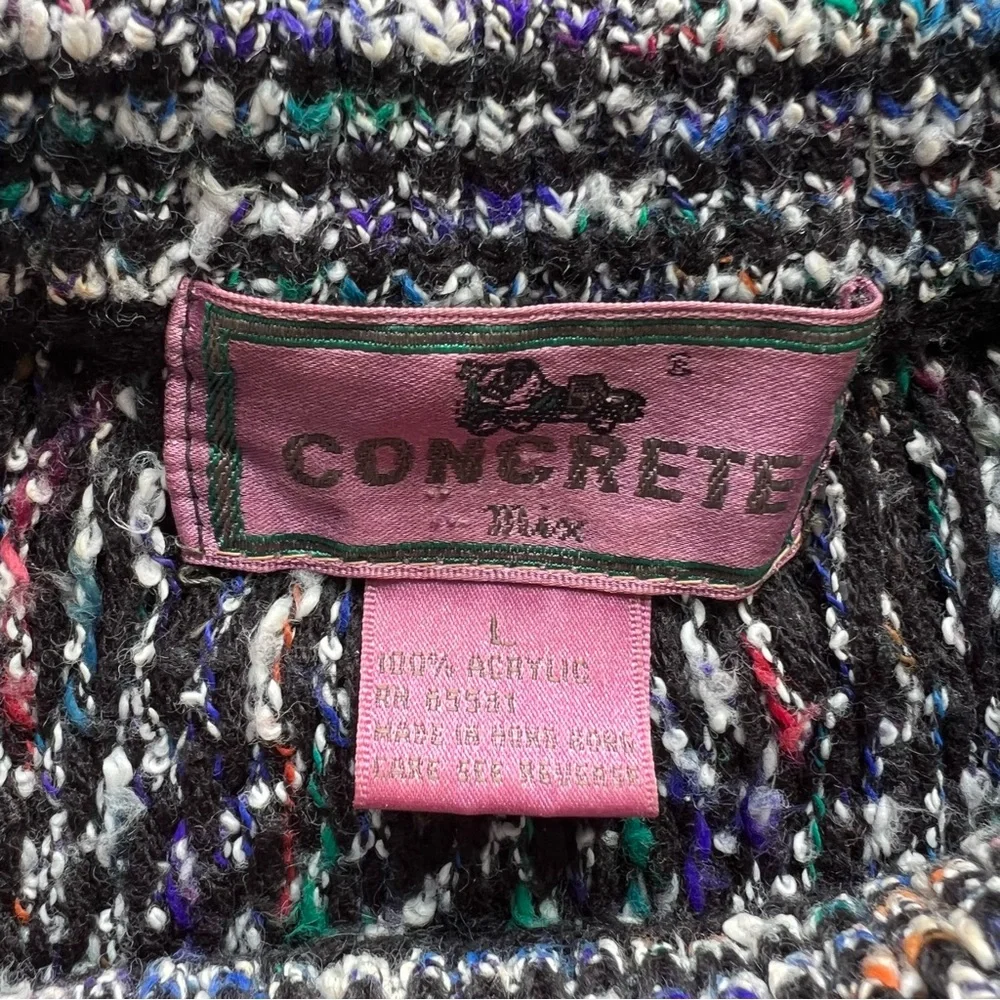 VTG Concrete Mix Confetti Knit Eclectic CrewneckCoogi Sweater